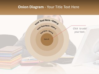 College Woman Assured PowerPoint Template