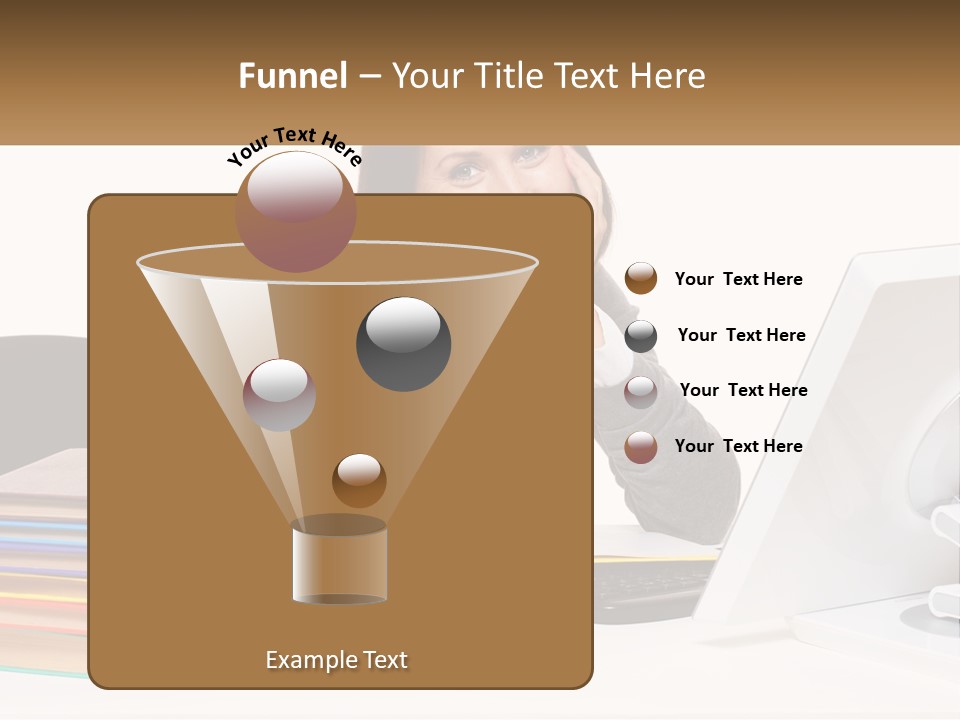 College Woman Assured PowerPoint Template
