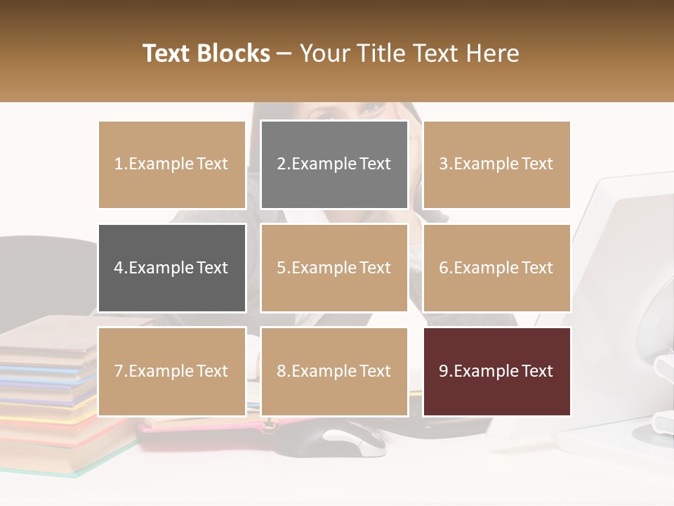 College Woman Assured PowerPoint Template