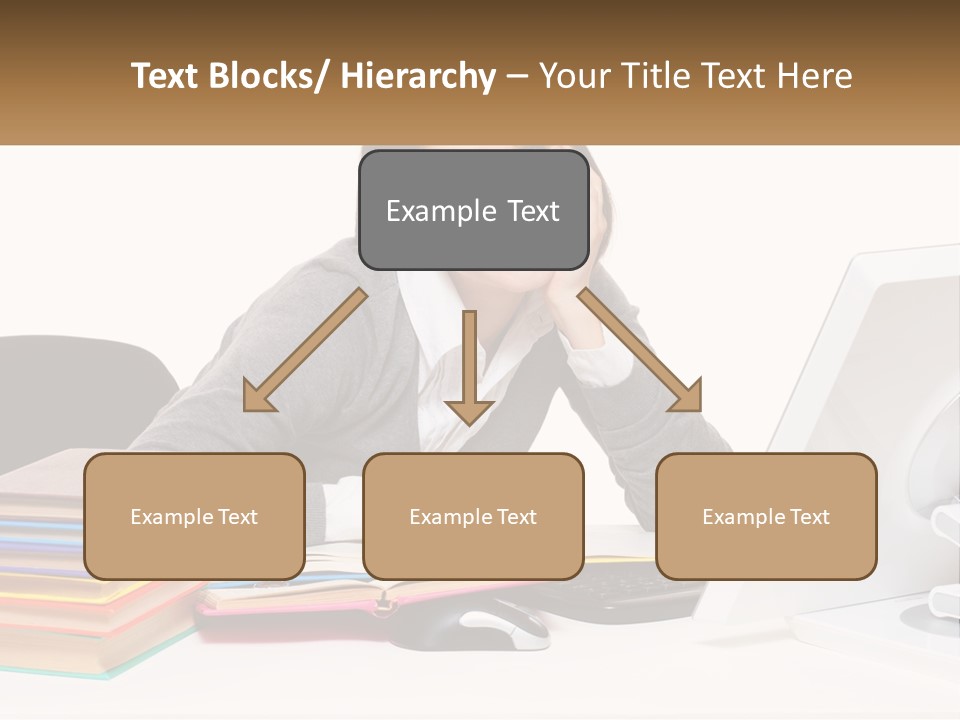 College Woman Assured PowerPoint Template