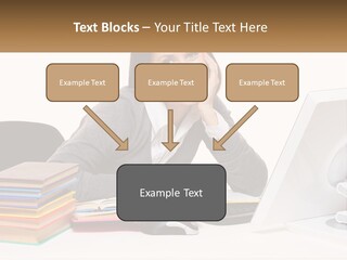 College Woman Assured PowerPoint Template