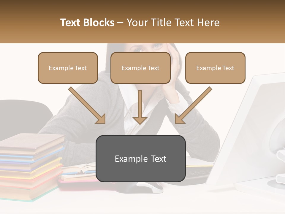 College Woman Assured PowerPoint Template