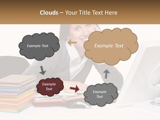 College Woman Assured PowerPoint Template