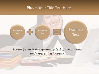 College Woman Assured PowerPoint Template
