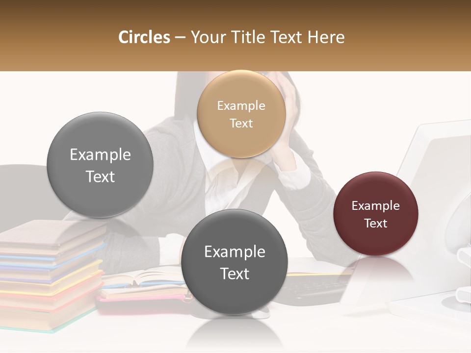 College Woman Assured PowerPoint Template