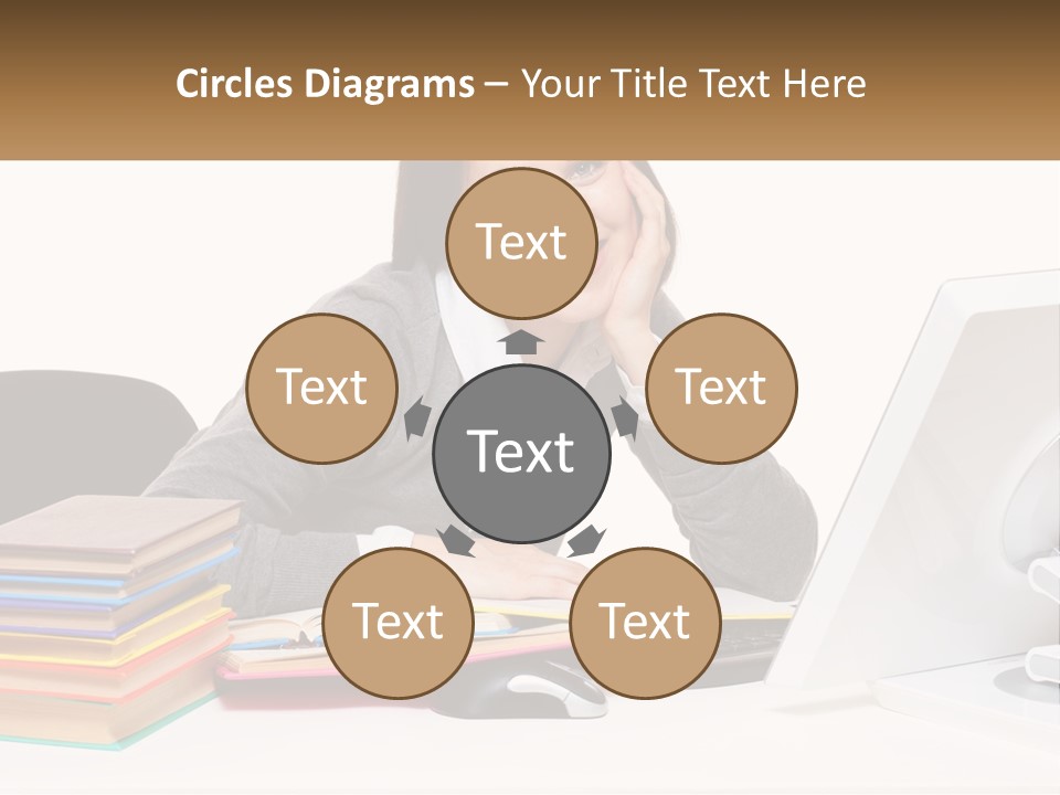 College Woman Assured PowerPoint Template