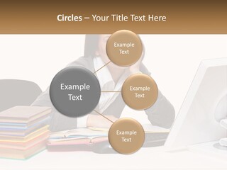 College Woman Assured PowerPoint Template