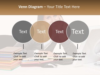College Woman Assured PowerPoint Template