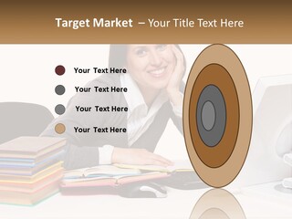 College Woman Assured PowerPoint Template
