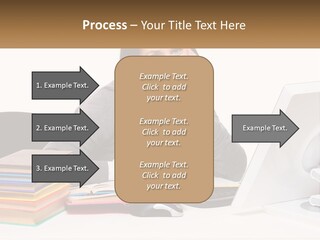College Woman Assured PowerPoint Template