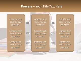 College Woman Assured PowerPoint Template