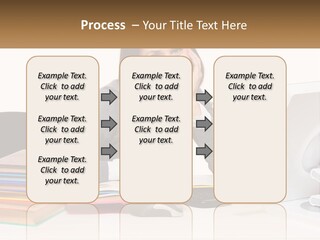College Woman Assured PowerPoint Template