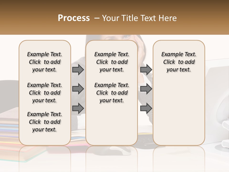 College Woman Assured PowerPoint Template