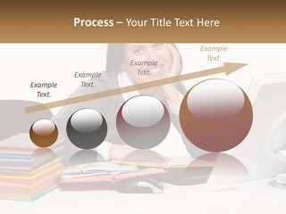 College Woman Assured PowerPoint Template