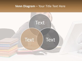 College Woman Assured PowerPoint Template