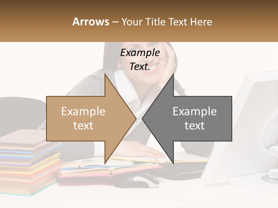 College Woman Assured PowerPoint Template