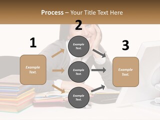 College Woman Assured PowerPoint Template