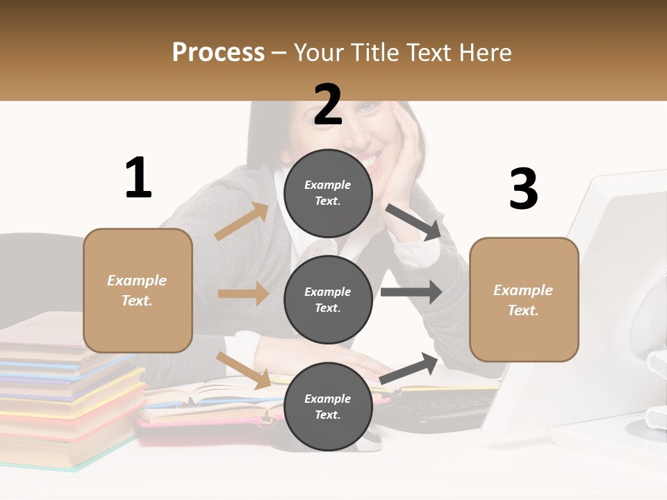 College Woman Assured PowerPoint Template