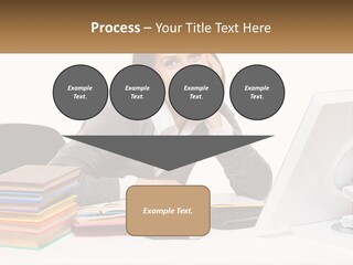 College Woman Assured PowerPoint Template