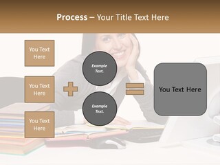 College Woman Assured PowerPoint Template