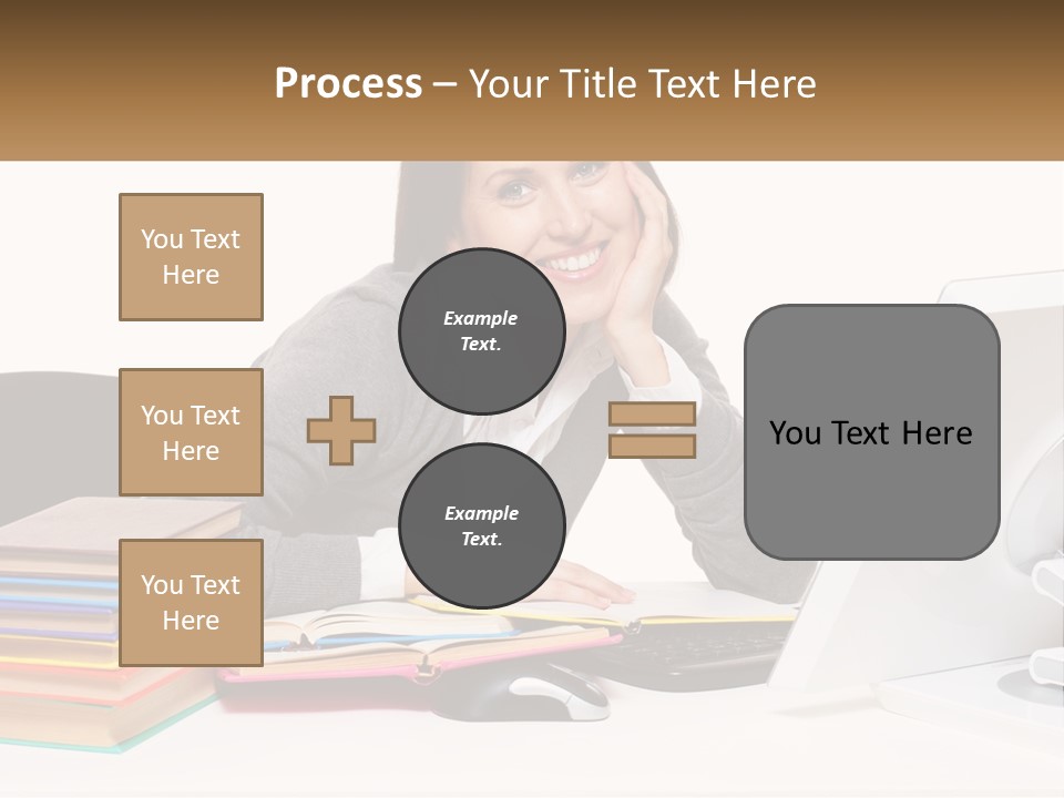 College Woman Assured PowerPoint Template