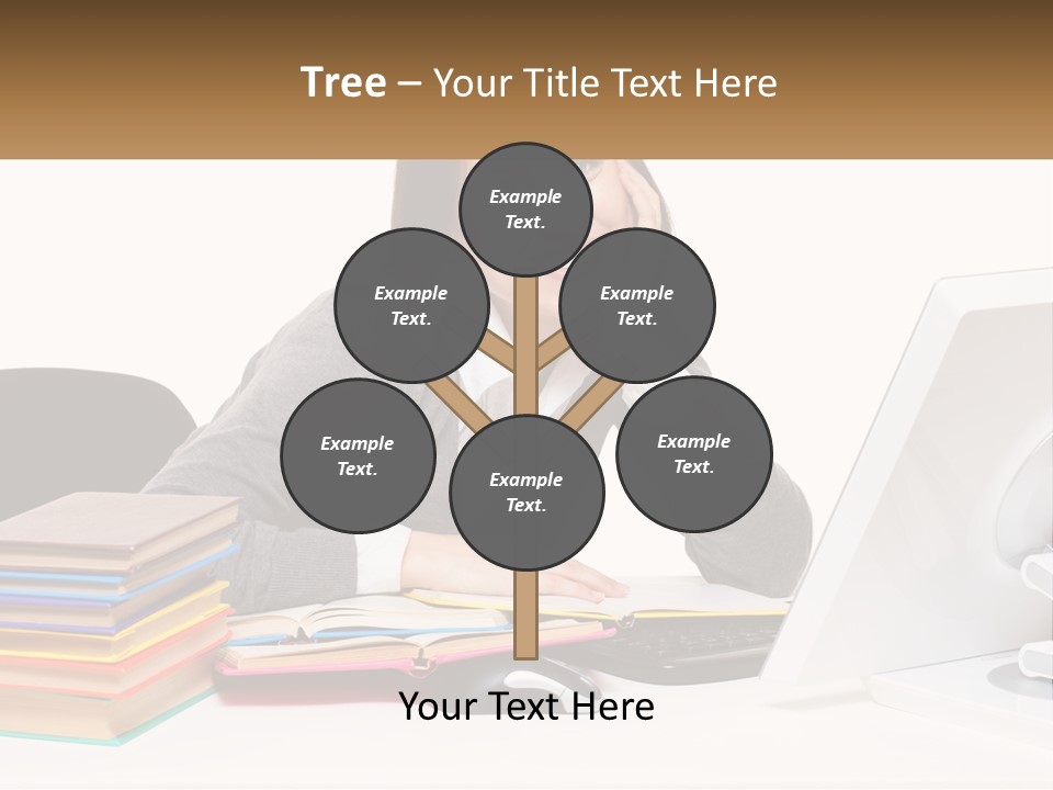 College Woman Assured PowerPoint Template