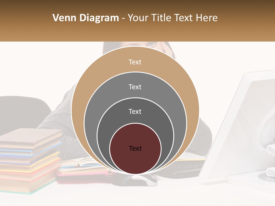 College Woman Assured PowerPoint Template