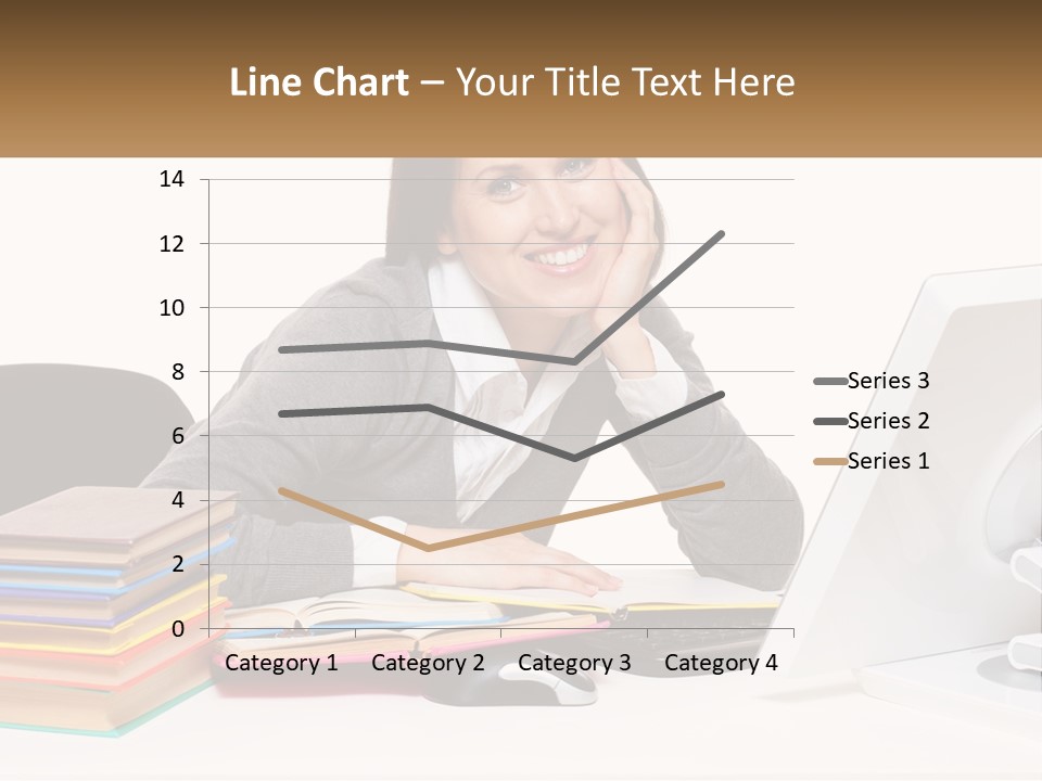 College Woman Assured PowerPoint Template