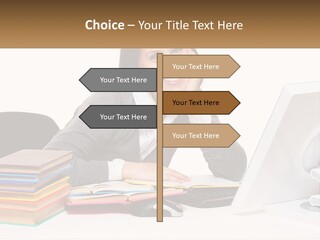 College Woman Assured PowerPoint Template