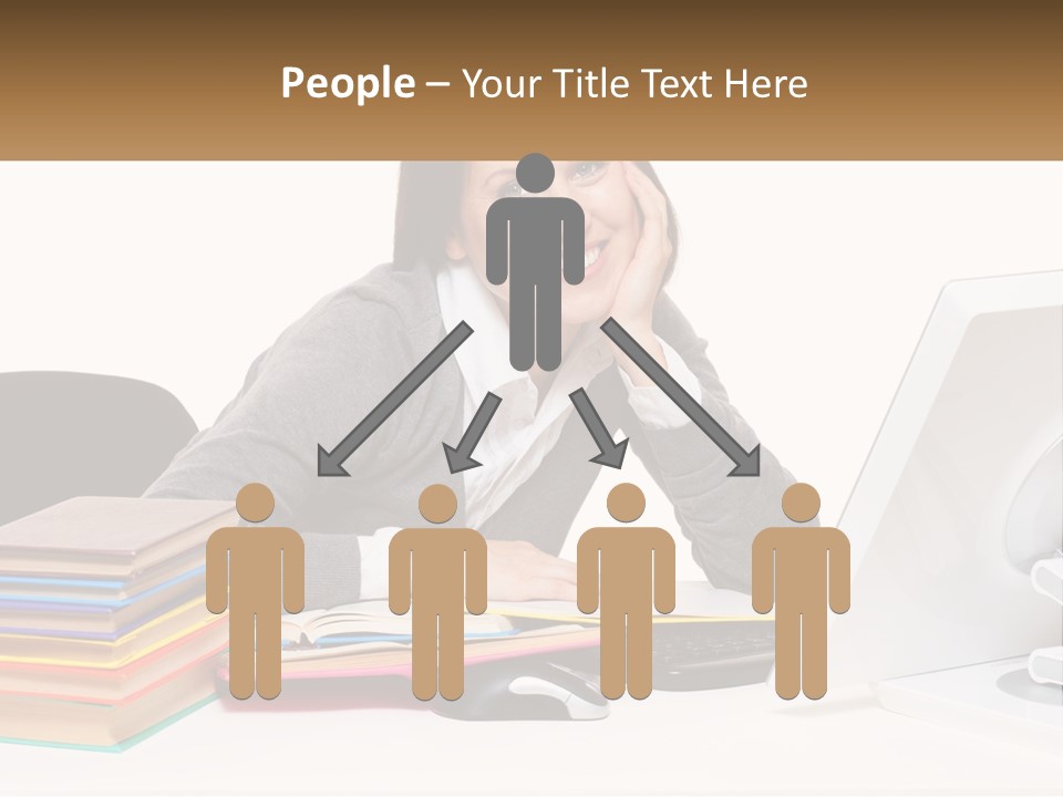 College Woman Assured PowerPoint Template