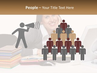 College Woman Assured PowerPoint Template