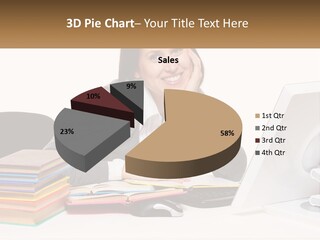 College Woman Assured PowerPoint Template