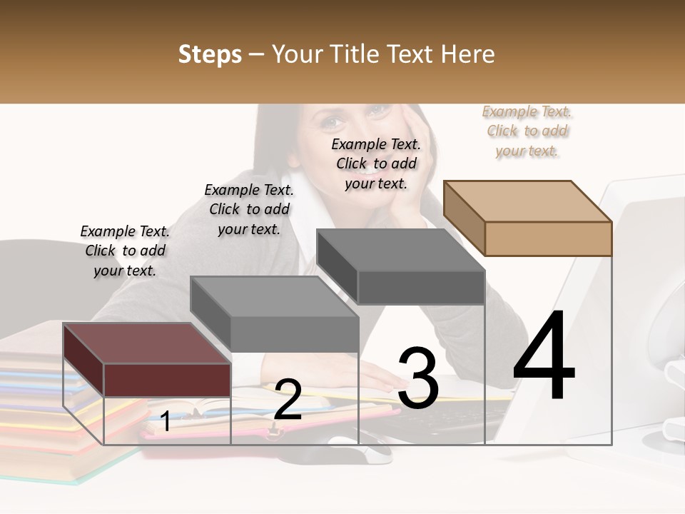 College Woman Assured PowerPoint Template