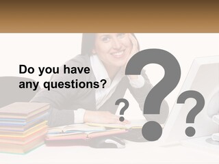 College Woman Assured PowerPoint Template