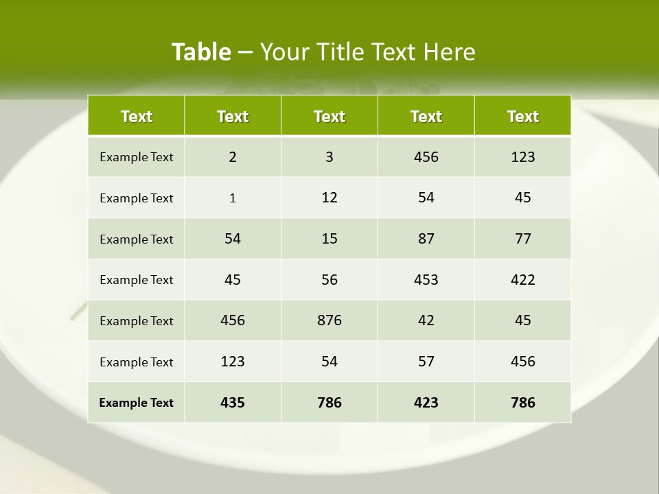 Food Vegetarian Meal PowerPoint Template