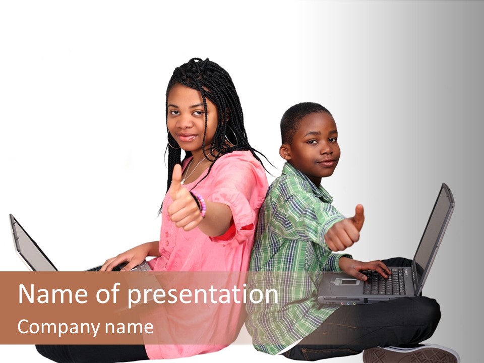 African Horizontal Computer PowerPoint Template