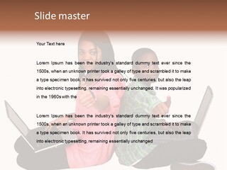 African Horizontal Computer PowerPoint Template