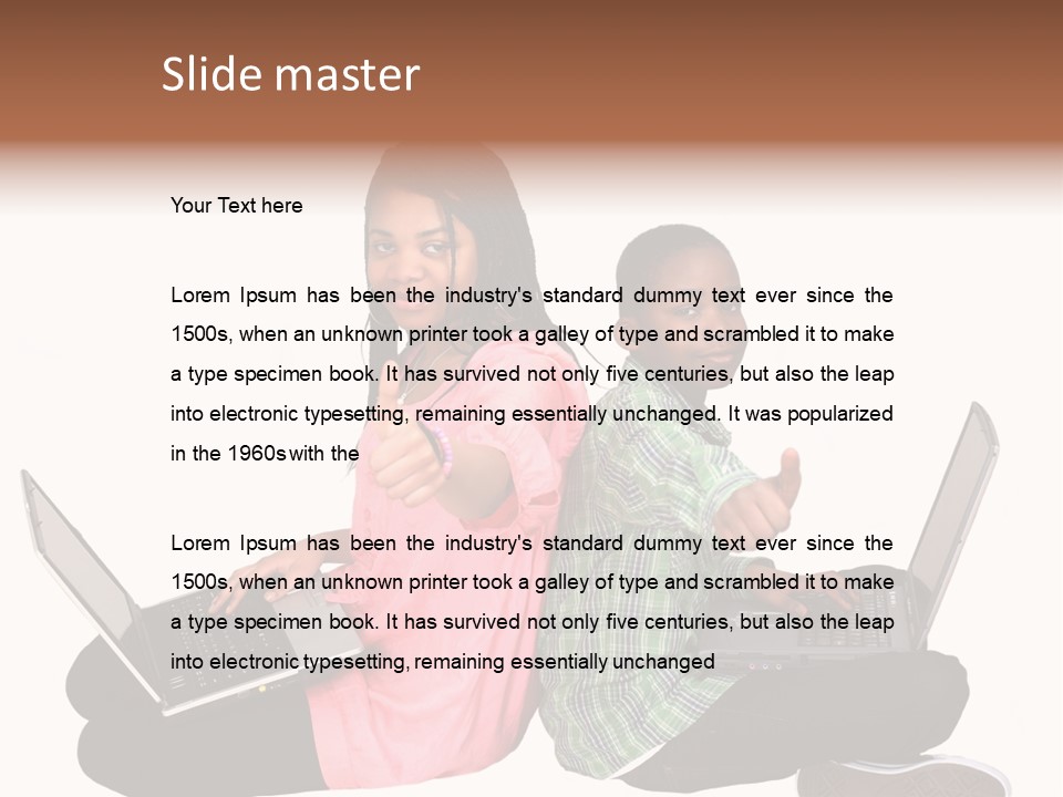 African Horizontal Computer PowerPoint Template