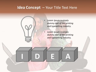 African Horizontal Computer PowerPoint Template