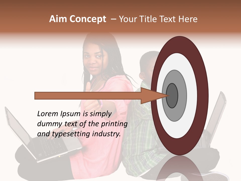 African Horizontal Computer PowerPoint Template