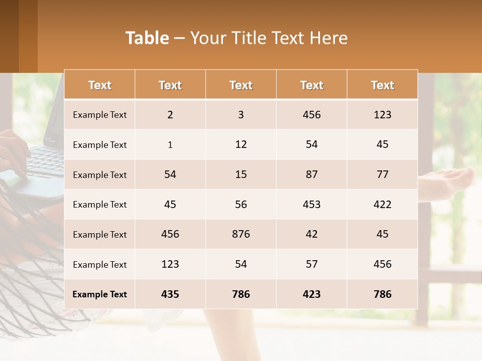 Job Day Hammock PowerPoint Template