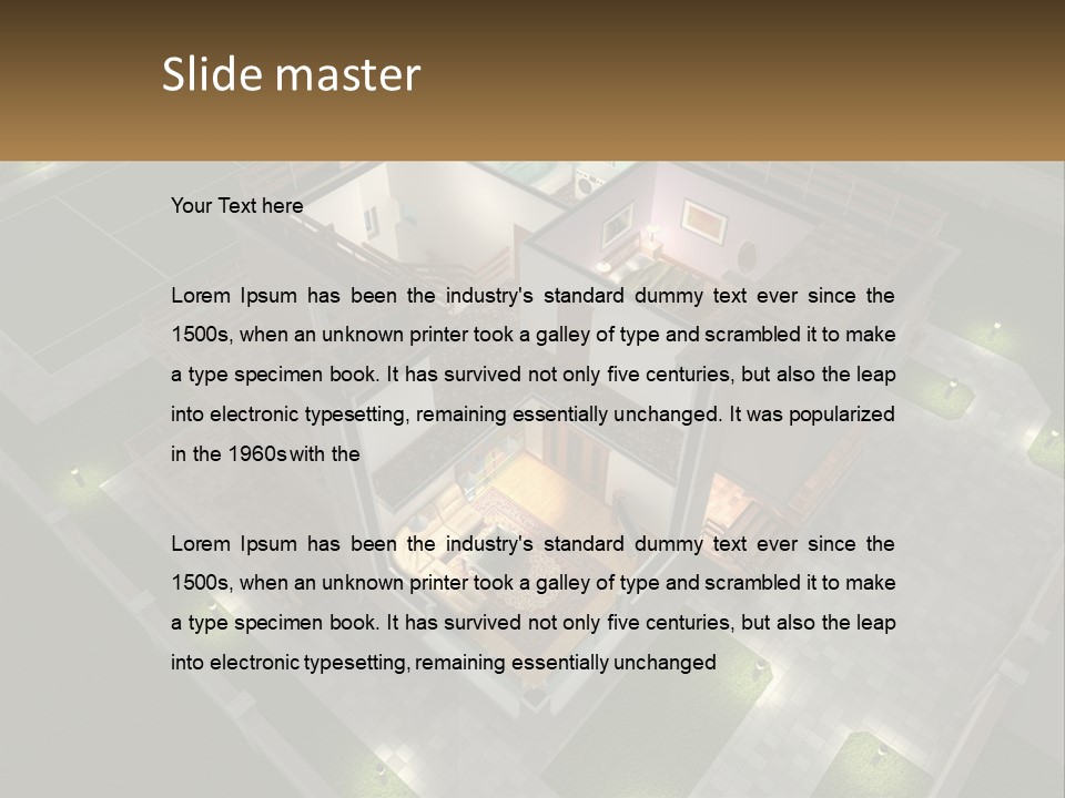 Carpet Wall Cut PowerPoint Template