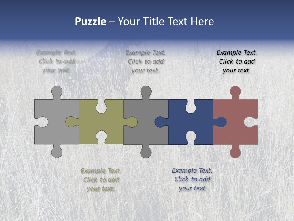 Gold Blue Sky Hunting Dog PowerPoint Template
