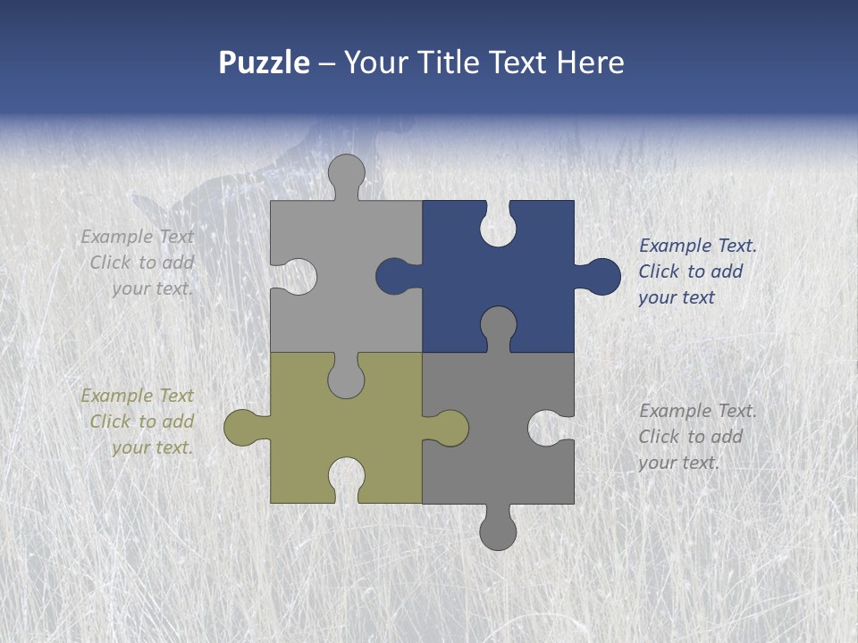 Gold Blue Sky Hunting Dog PowerPoint Template