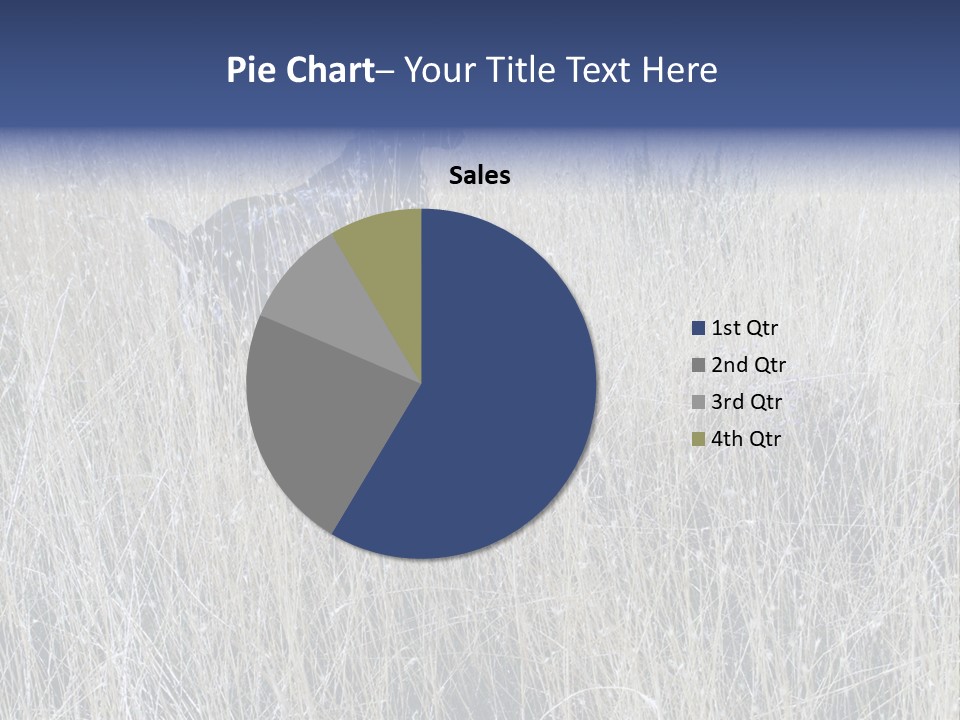Gold Blue Sky Hunting Dog PowerPoint Template