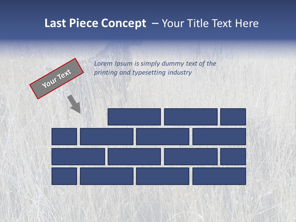 Gold Blue Sky Hunting Dog PowerPoint Template