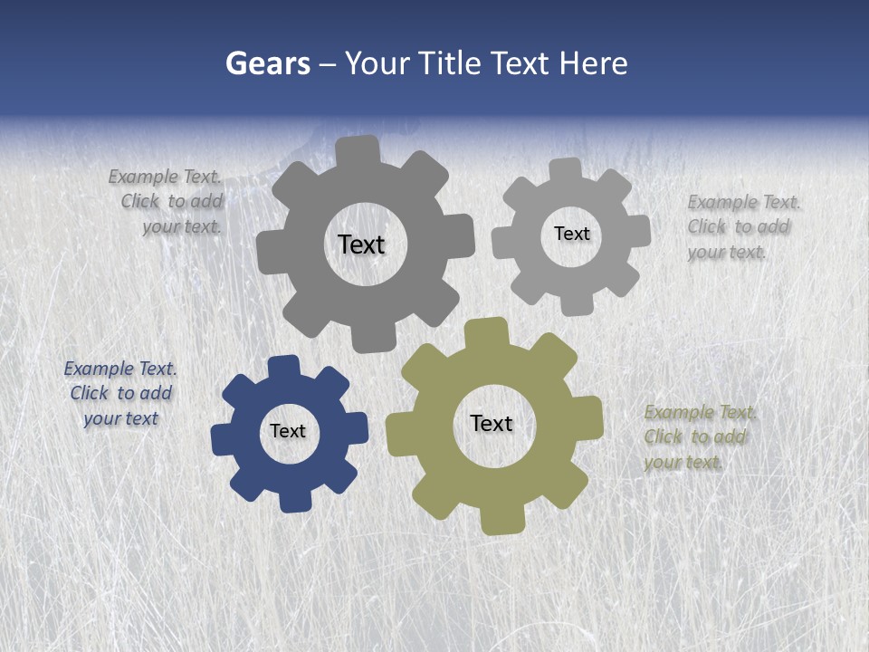 Gold Blue Sky Hunting Dog PowerPoint Template