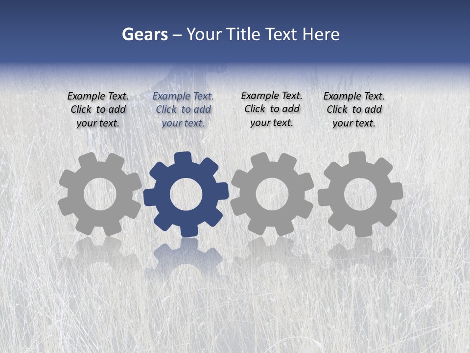 Gold Blue Sky Hunting Dog PowerPoint Template