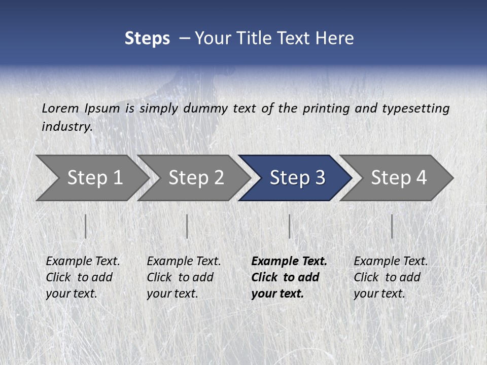 Gold Blue Sky Hunting Dog PowerPoint Template