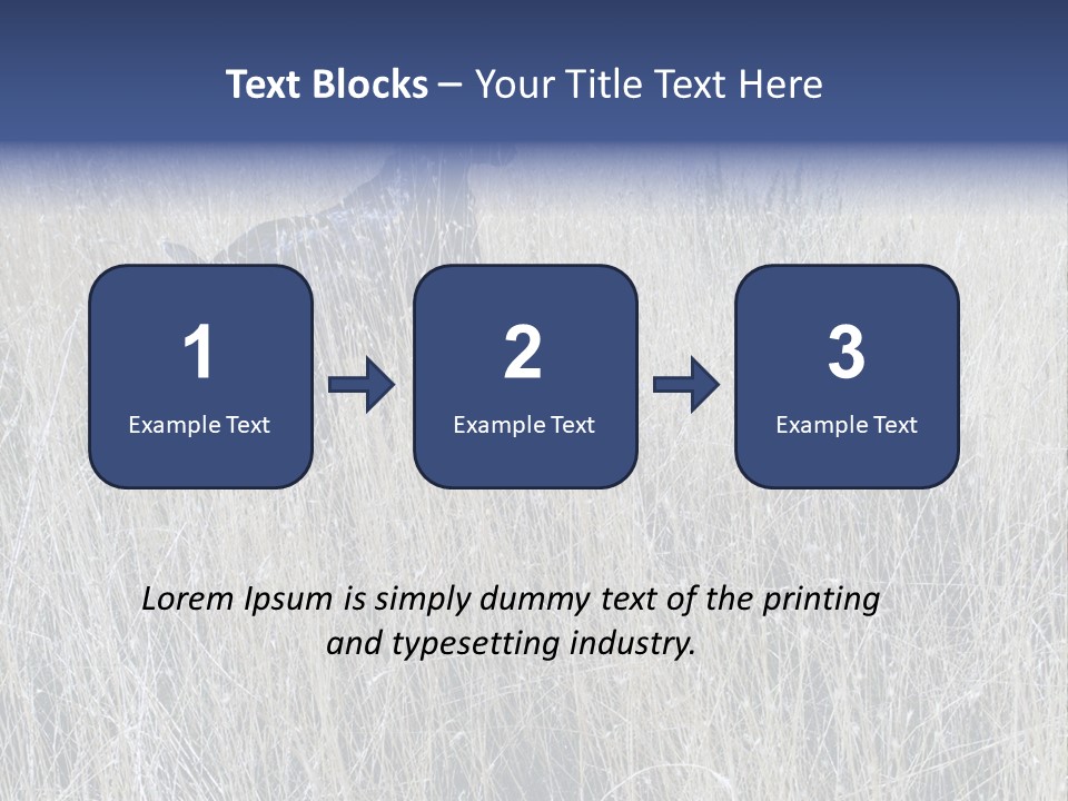 Gold Blue Sky Hunting Dog PowerPoint Template